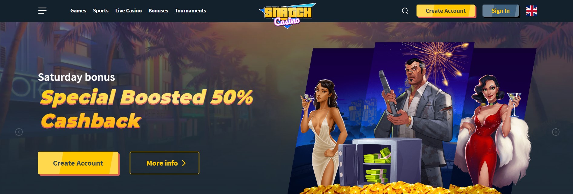 Μπόνους και προσφορές στο Snatch Casino